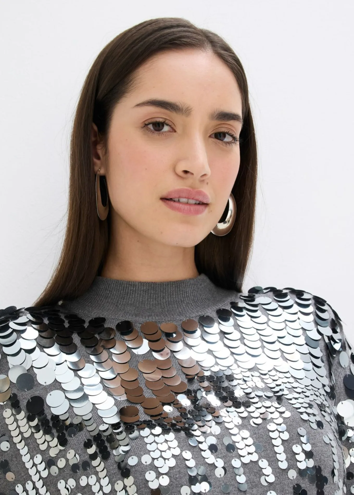 Vestido de punto con lentejuelas