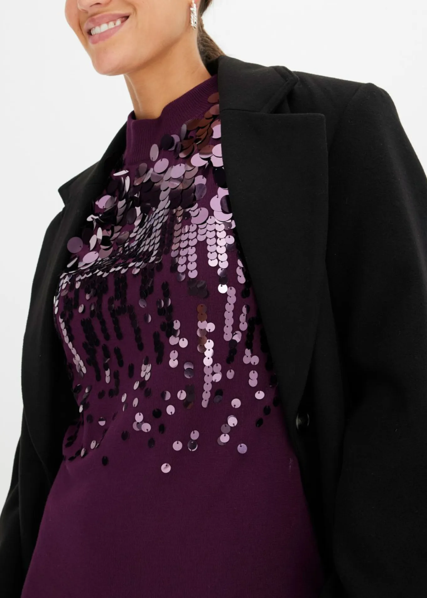 Vestido de punto con lentejuelas