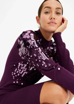Vestido de punto con lentejuelas