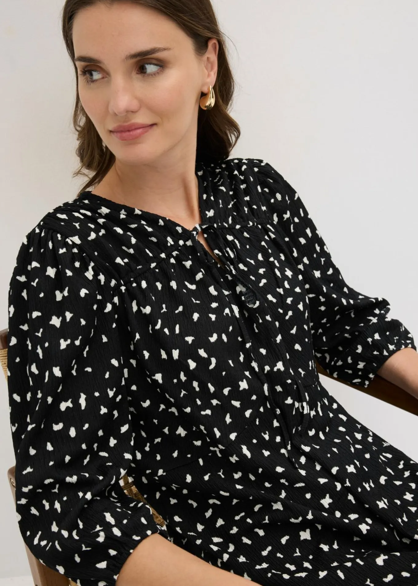 Vestido de punto con línea en A