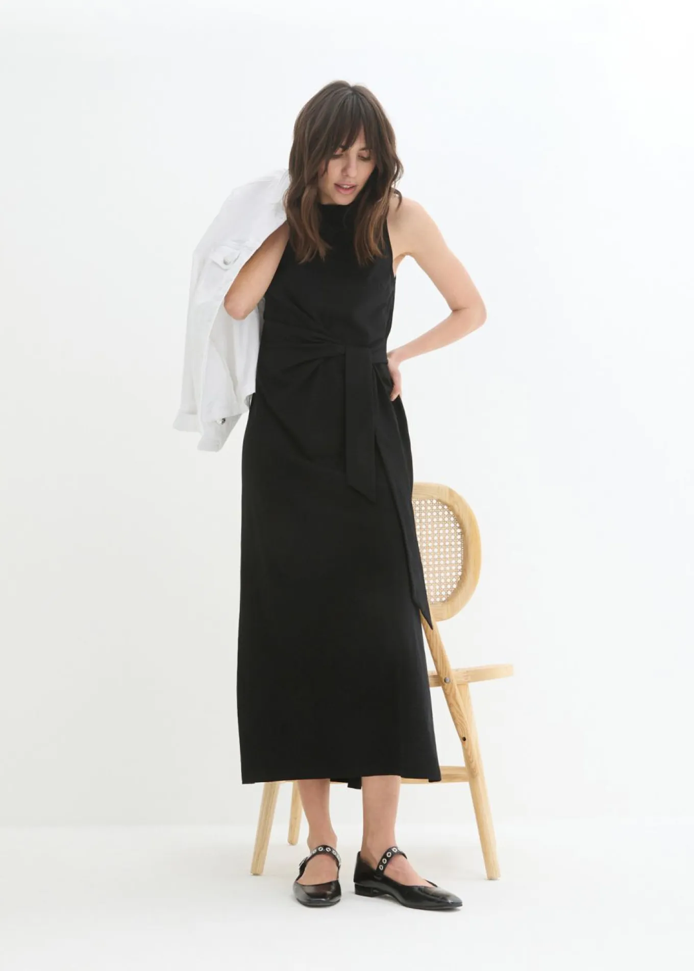 Vestido de punto con nudo