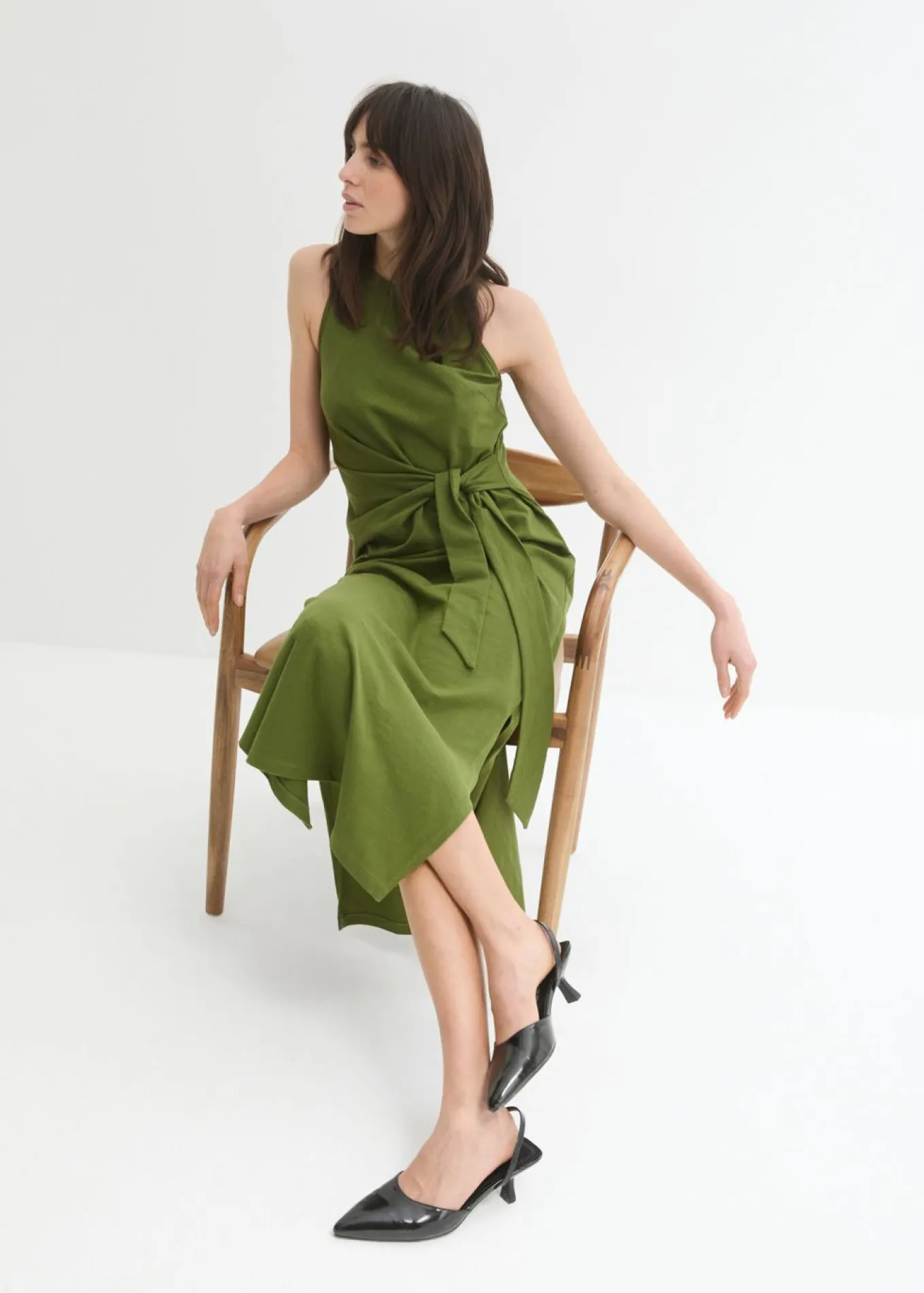 Vestido de punto con nudo