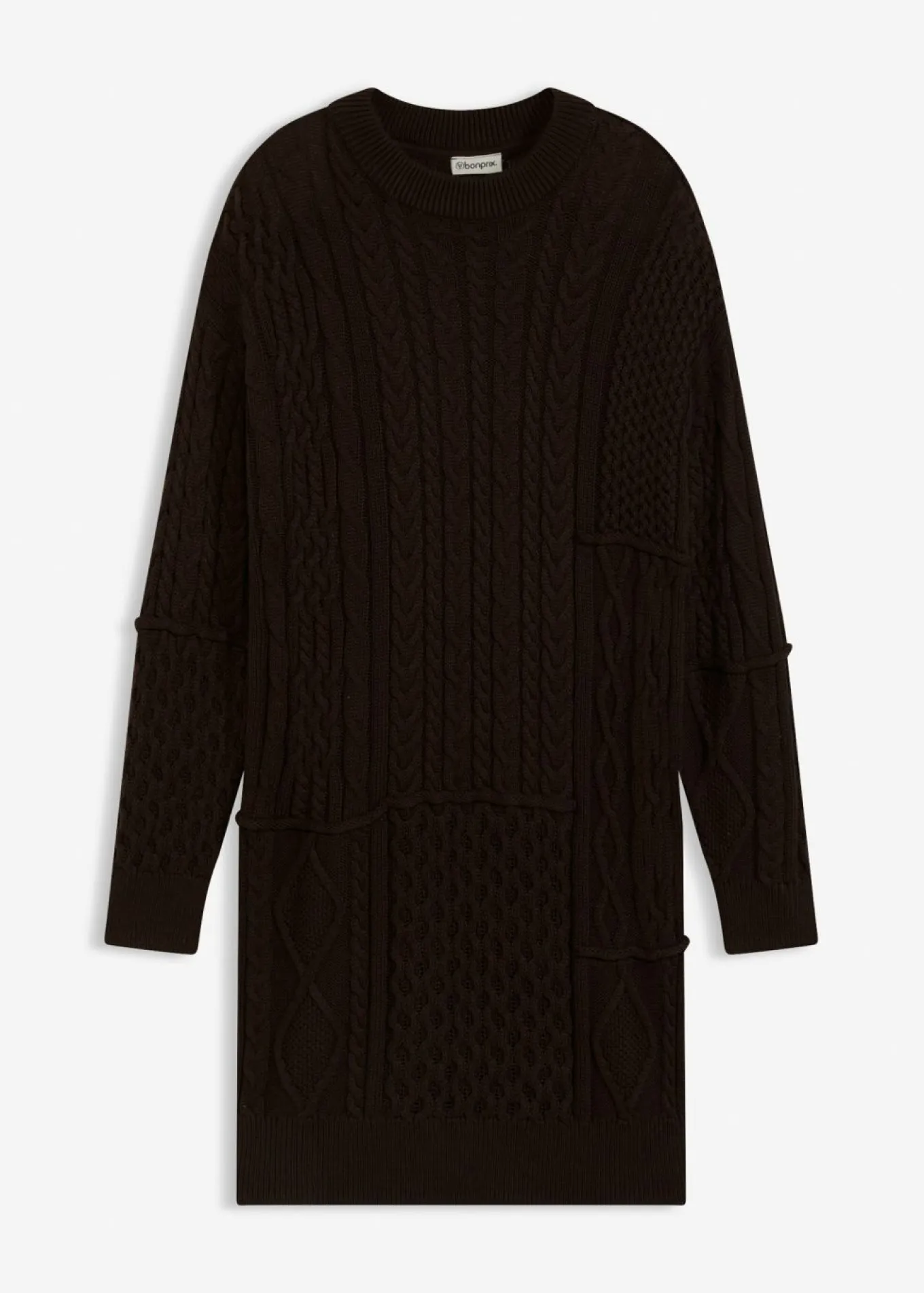 Vestido de punto con patrón trenzado