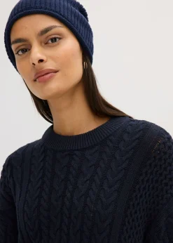 Vestido de punto con patrón trenzado