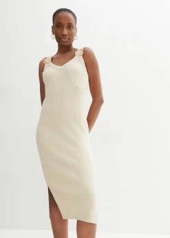 Vestido de punto con seda