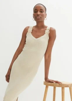 Vestido de punto con seda