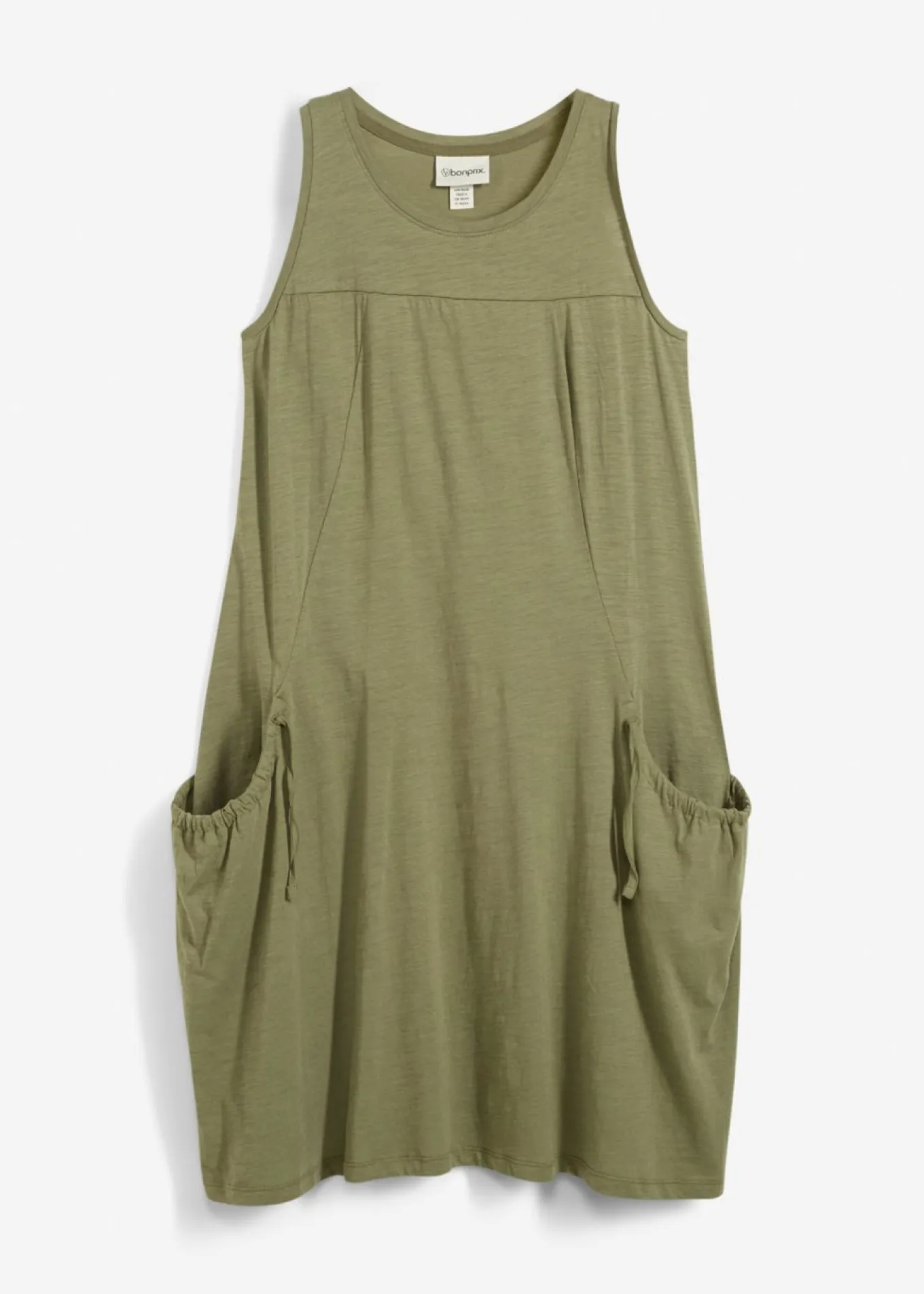 Vestido de punto de algodón con bolsillos