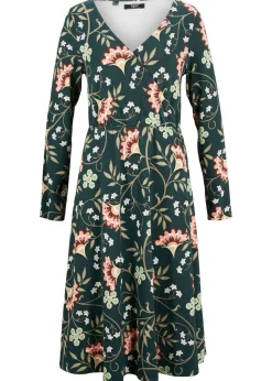 Vestido de punto de algodón con diseño cruzado