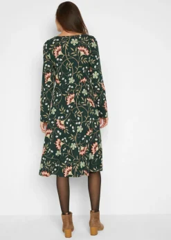 Vestido de punto de algodón con diseño cruzado