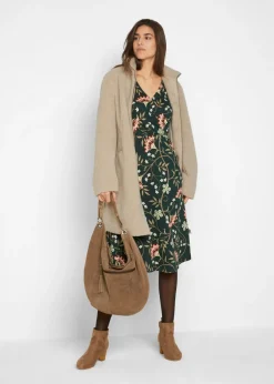 Vestido de punto de algodón con diseño cruzado