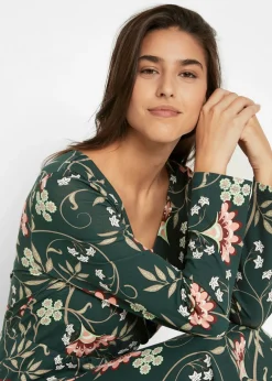 Vestido de punto de algodón con diseño cruzado