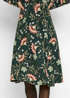 Vestido de punto de algodón con diseño cruzado