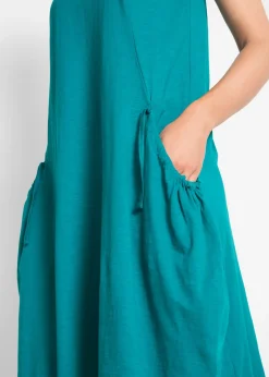 Vestido de punto de algodón con bolsillos
