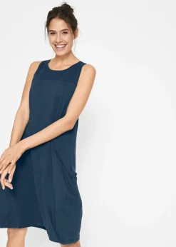 Vestido de punto de algodón con bolsillos