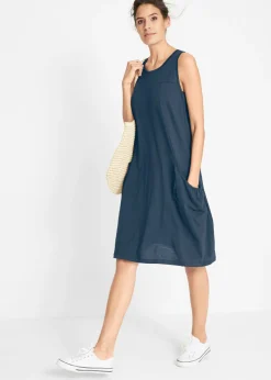 Vestido de punto de algodón con bolsillos