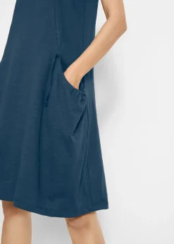 Vestido de punto de algodón con bolsillos
