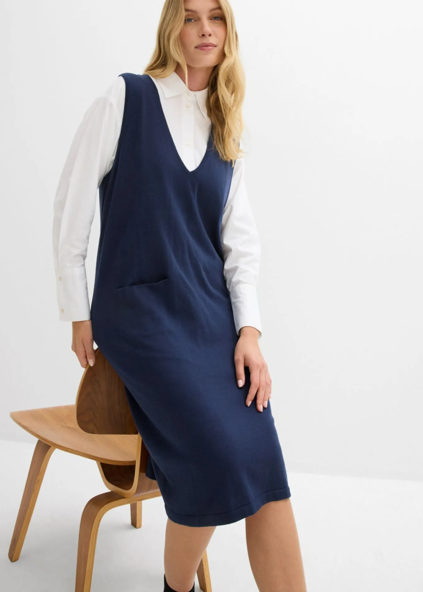 Vestido de punto de algodón puro