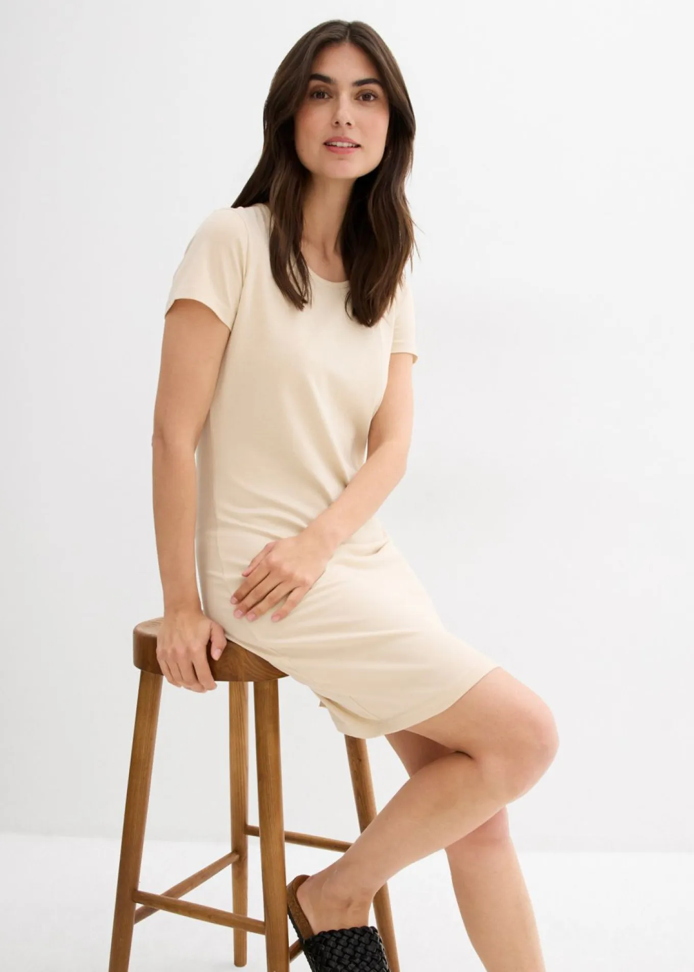 Vestido de punto de algodón orgánico elástico