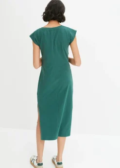 Vestido de punto de algodón con elástico