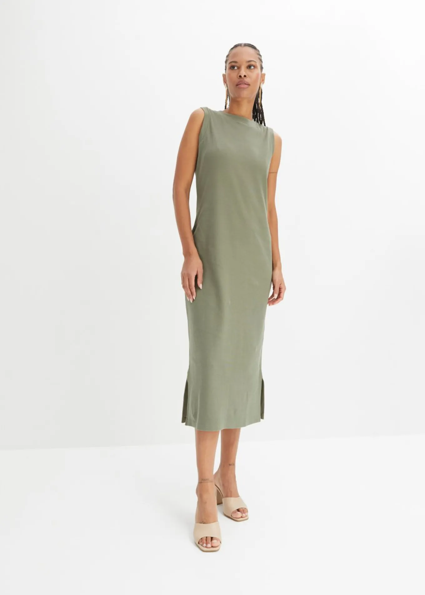 Vestido de punto de algodón con elástico