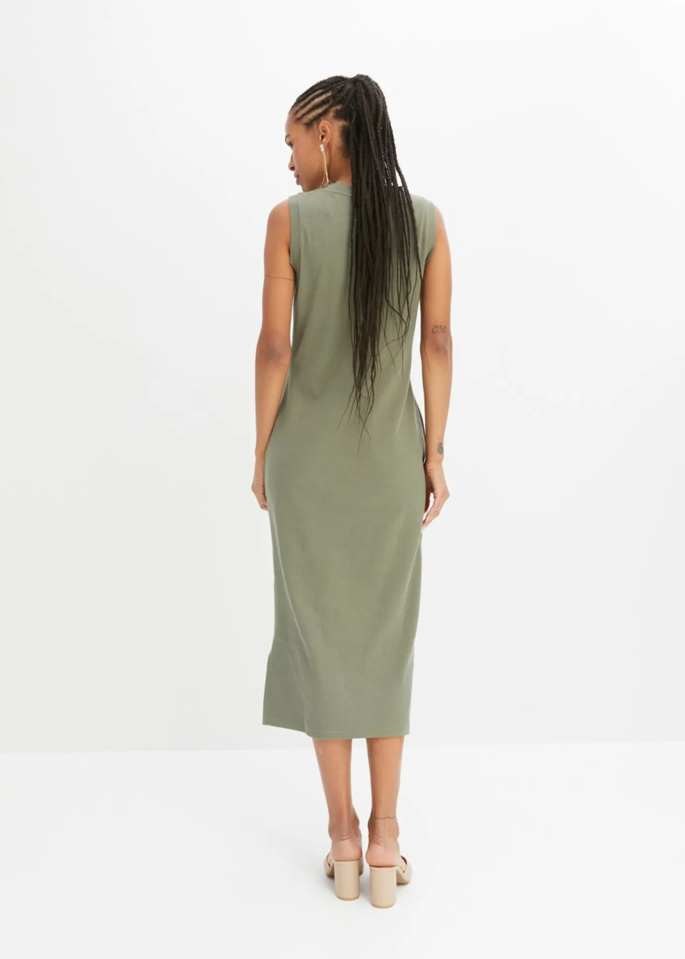 Vestido de punto de algodón con elástico