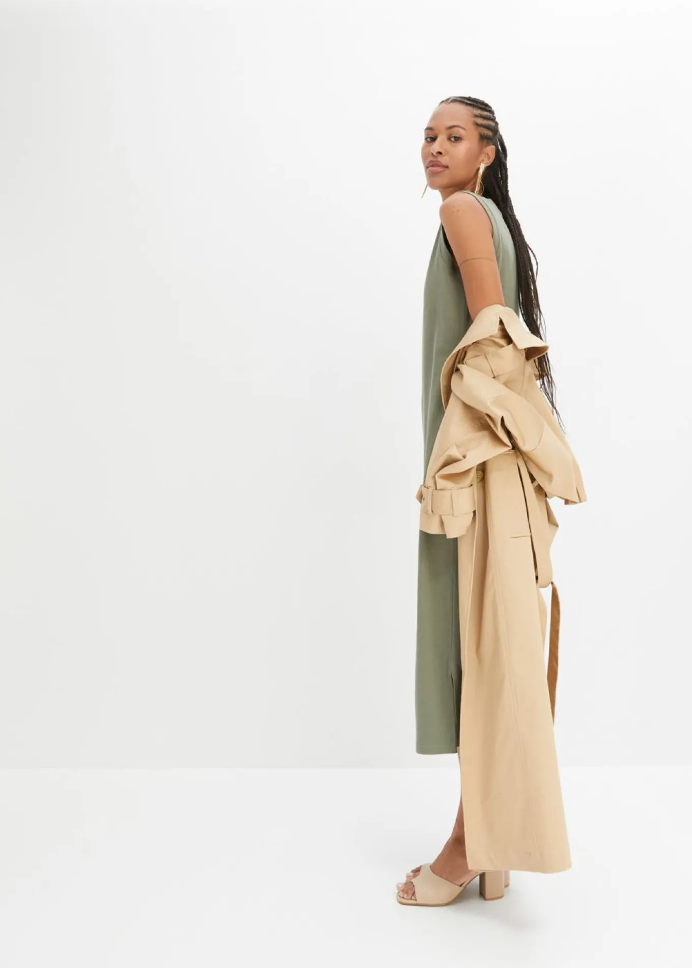 Vestido de punto de algodón con elástico