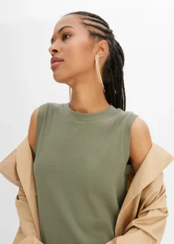 Vestido de punto de algodón con elástico
