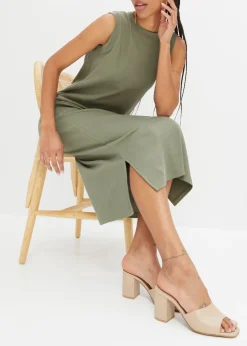 Vestido de punto de algodón con elástico