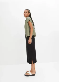 Vestido de punto de algodón con elástico