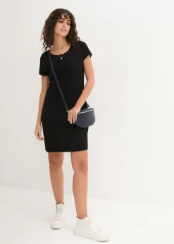 Vestido de punto de algodón orgánico elástico