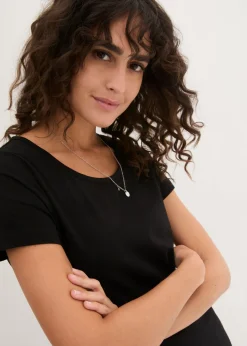 Vestido de punto de algodón orgánico elástico