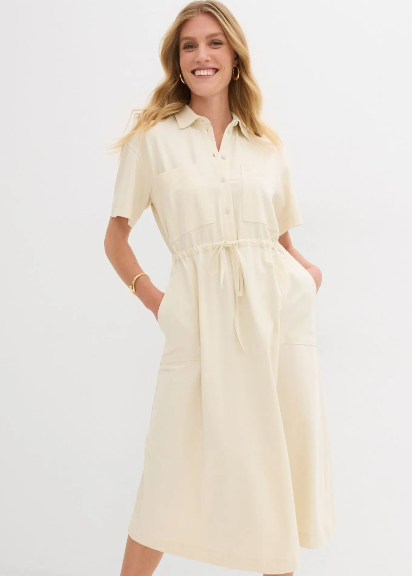 Vestido de punto de algodón elástico