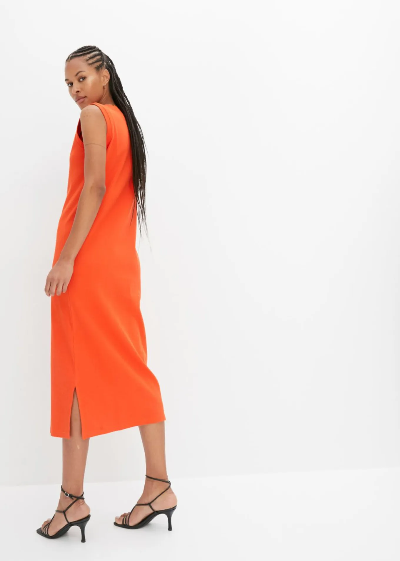 Vestido de punto de algodón con elástico