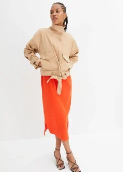 Vestido de punto de algodón con elástico
