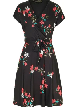 Vestido de punto de diseño cruzado