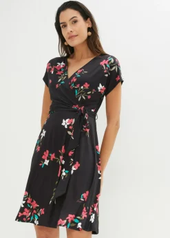 Vestido de punto de diseño cruzado