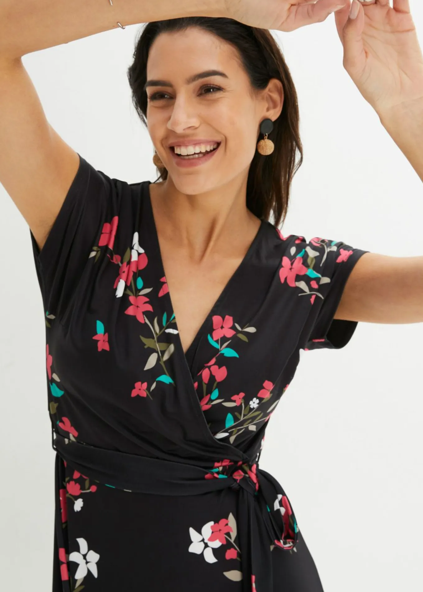 Vestido de punto de diseño cruzado