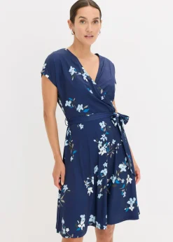 Vestido de punto de diseño cruzado