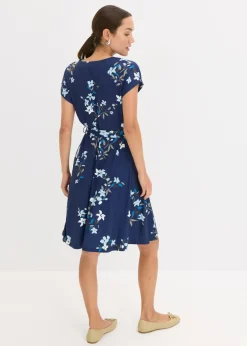 Vestido de punto de diseño cruzado