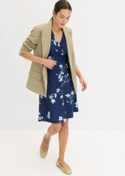 Vestido de punto de diseño cruzado