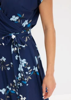 Vestido de punto de diseño cruzado