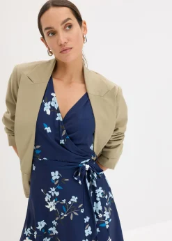 Vestido de punto de diseño cruzado
