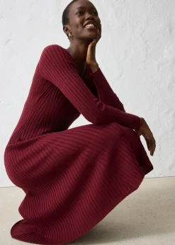 Vestido de punto de lana merina