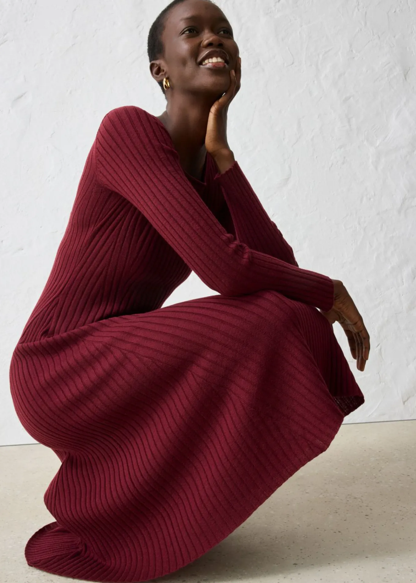 Vestido de punto de lana merina