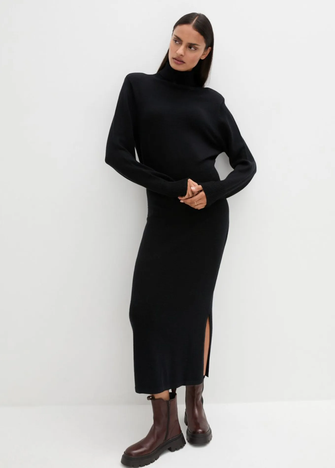 Vestido de punto de lana merina