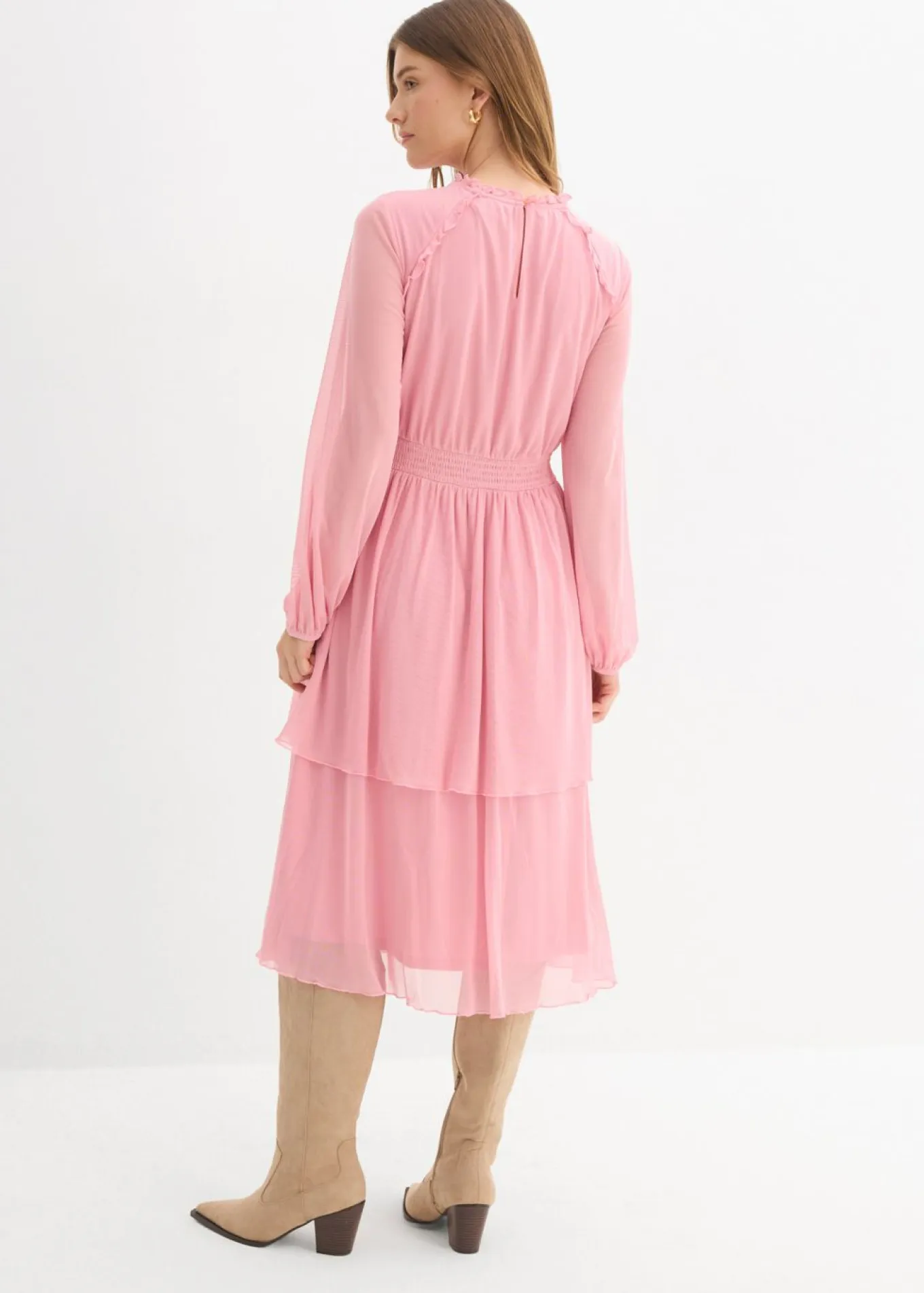 Vestido de punto de malla fina
