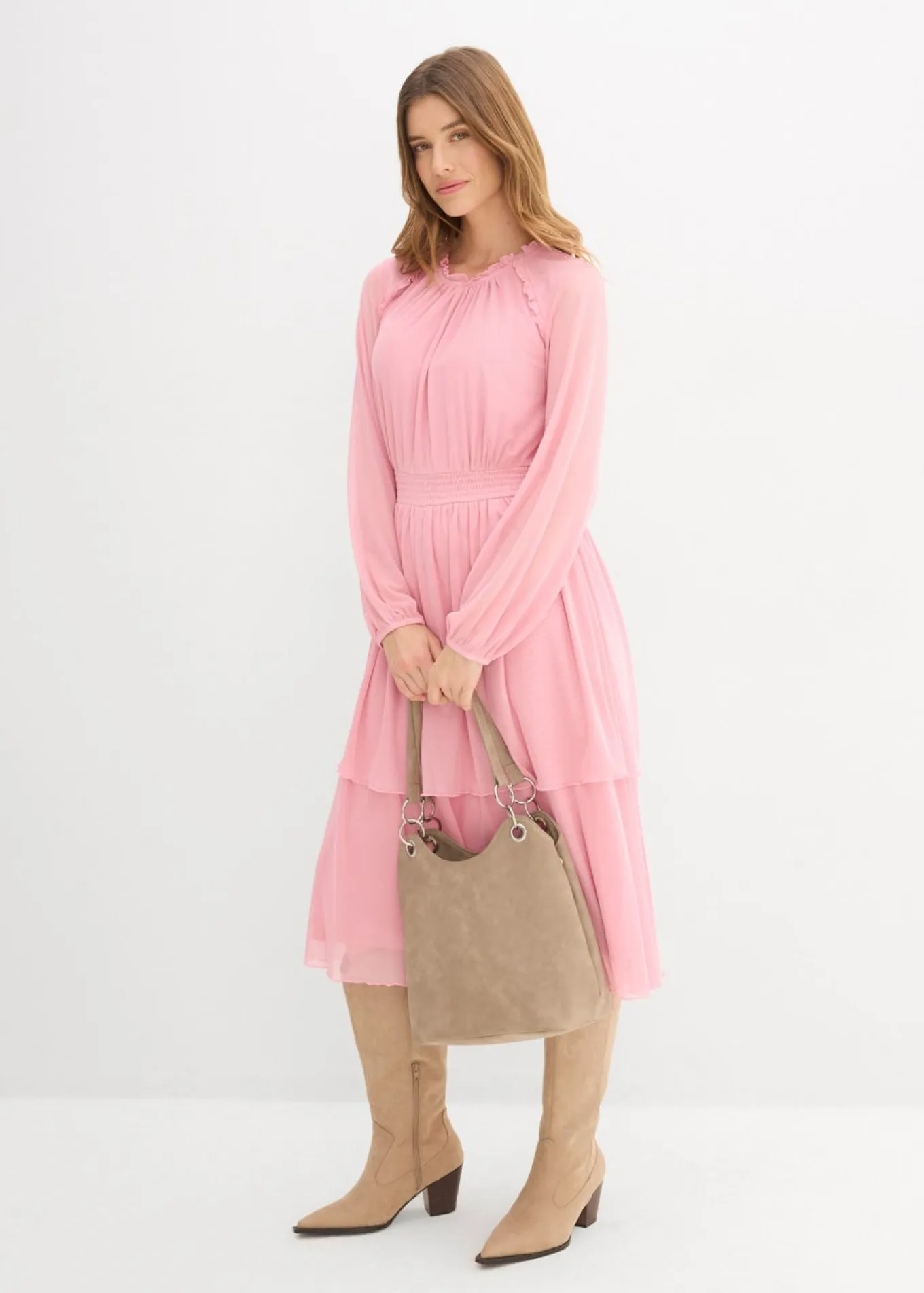 Vestido de punto de malla fina