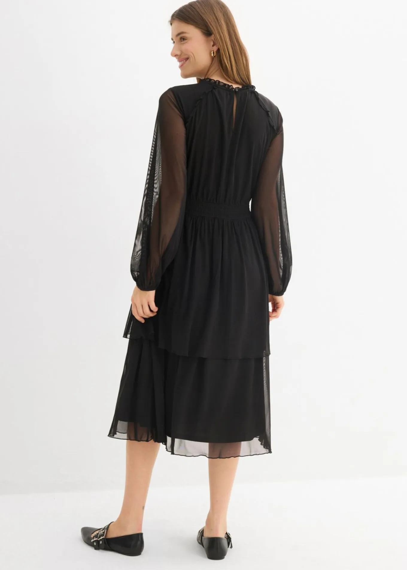 Vestido de punto de malla fina