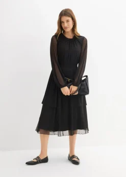 Vestido de punto de malla fina