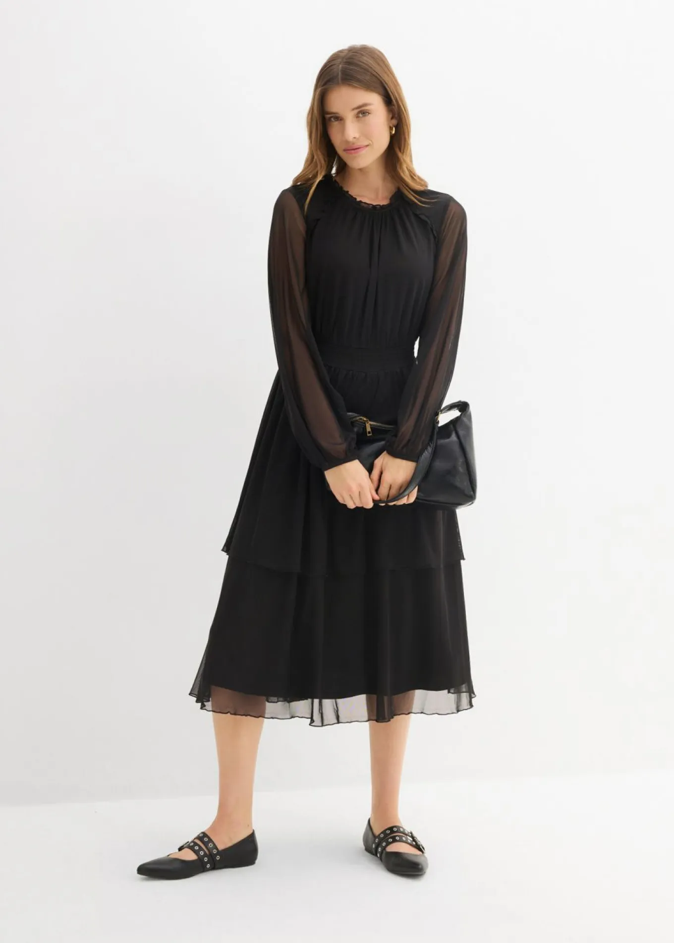 Vestido de punto de malla fina